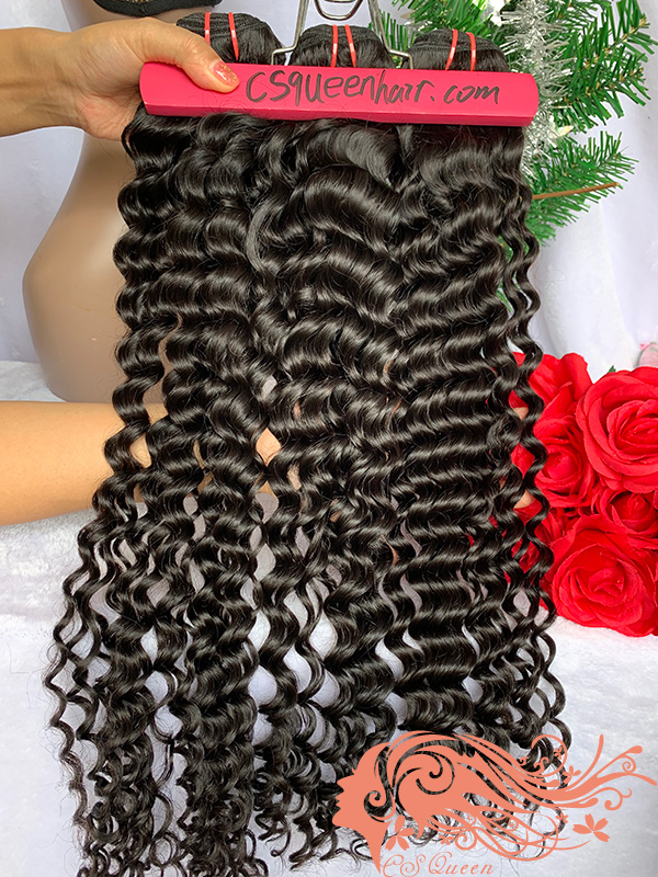 Csqueen Mink hair Italian Wave 100% Human Hair Extensions Virgin hair - Click Image to Close